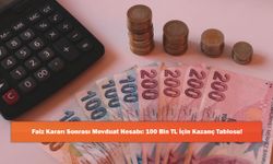 Faiz Kararı Sonrası Mevduat Hesabı: 100 Bin TL İçin Kazanç Tablosu!