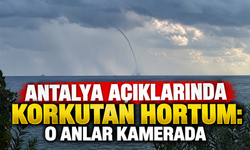 Antalya açıklarında korkutan hortum: O anlar kamerada
