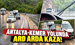 Antalya-Kemer yolunda ard arda kaza!