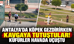 Antalya'da köpek gezdirirken kavgaya tutuştular! Küfürler havada uçuştu