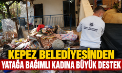 Kepez belediyesinden yatağa bağımlı kadına büyük destek