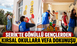 Serik'te gönüllü gençlerden kırsal okullara vefa dokunuşu