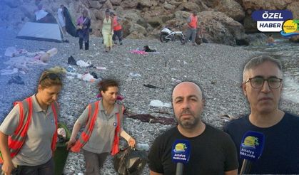 Bu ayıp hepimizin... Antalya'da çöp kutusu boş, sahil dolu! 