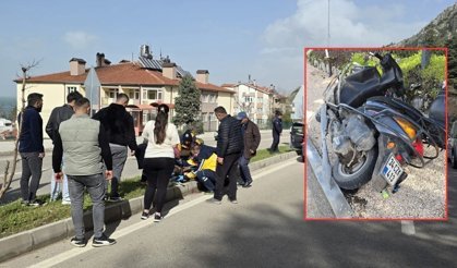 Isparta'da feci kaza! Motosikletli ağır yaralandı