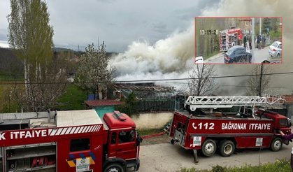 Isparta'da iki katlı evde yangın!