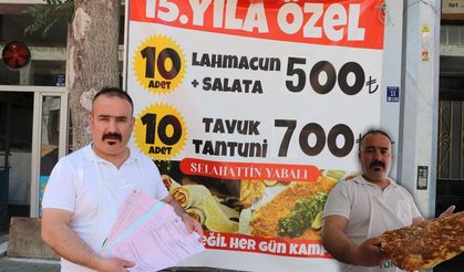 50 TL'lik lahmacun satıp satan işletmede usulsüz bir durum bulunmadı!