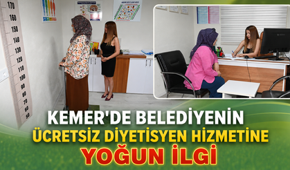 Kemer'de belediyenin ücretsiz diyetisyen hizmetine yoğun ilgi