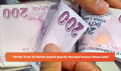 700 Bin TL’nin 32 Günlük Getirisi Şaşırttı: Mevduat Kazancı Ortaya Çıktı!