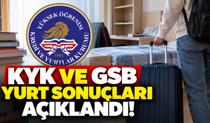 KYK ve GSB yurt sonuçları açıklandı!