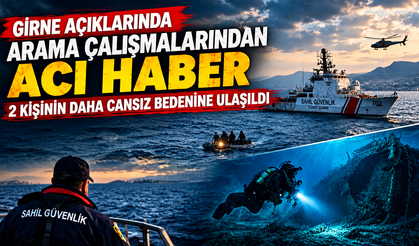 Girne açıklarında arama çalışmalarından acı haber: 2 Kişinin daha cansız bedenine ulaşıldı