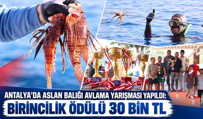 Antalya'da aslan balığı avlama yarışması yapıldı: Birincilik ödülü 30 bin TL