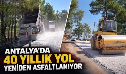 Antalya'da 40 yıldır yenilenmeyi bekliyordu: Kaş’taki yol yeniden asfaltlanıyor