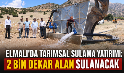 Elmalı'da tarımsal sulama yatırımı: 2 bin dekar alan sulanacak