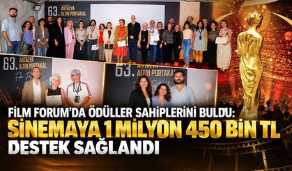 Film Forum'da ödüller sahiplerini buldu: Sinemaya 1 milyon 450 bin TL destek sağlandı