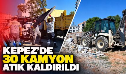 Antalya’da eski hayvan pazarı alanından 30 kamyon atık çıkarıldı