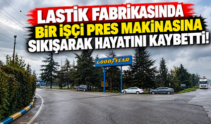 Lastik fabrikasında bir işçi pres makinasına sıkışarak hayatını kaybetti!
