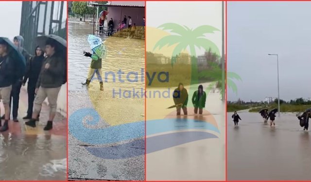 Görüntülenenler komando değil öğrenci! Antalya'da öğrencilerin zor anları kamerada