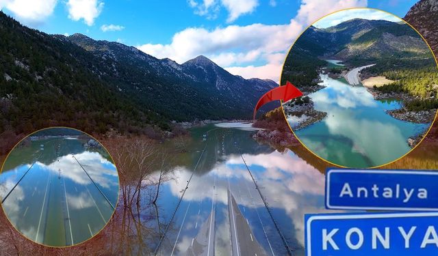Dikkat! Antalya- Konya yolu, ulaşıma kapandı! Su seviyesi 2 metreyi aştı