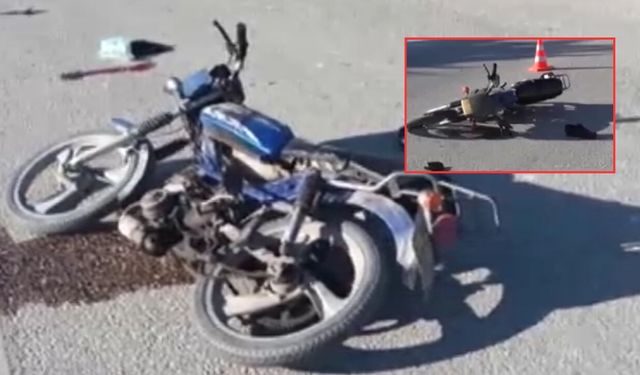 Burdur’da çevik kuvvet minibüsü motosiklete çarptı!