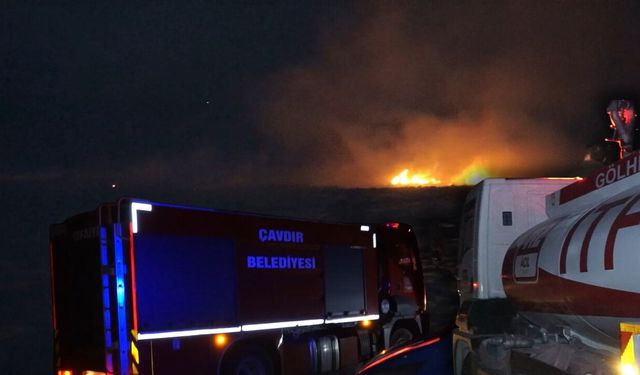 Burdur'da korkutan yangın!