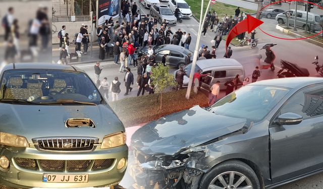 Antalya'da ışık ihlali kaza getirdi: Çarpışma anı kamerada