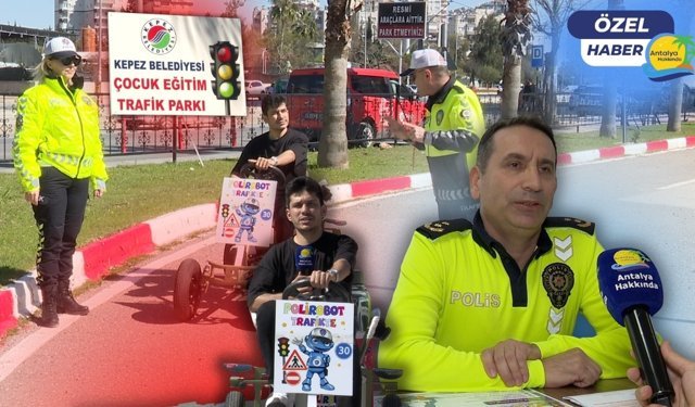 Antalya'da “Polirobot Trafikte” çocuklar güvende!