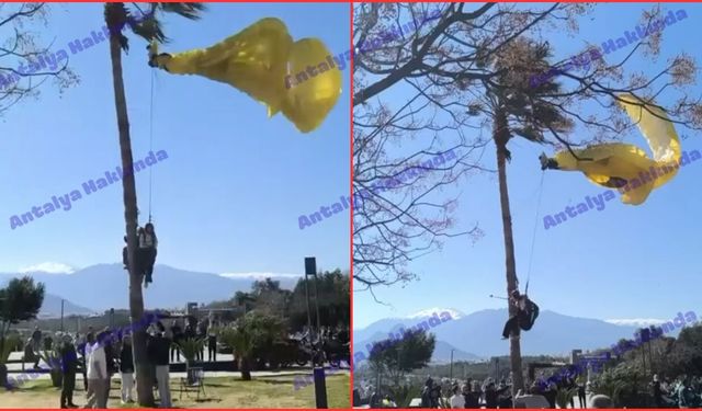 Antalya Konyaaltı'nda paraşüt kazası!