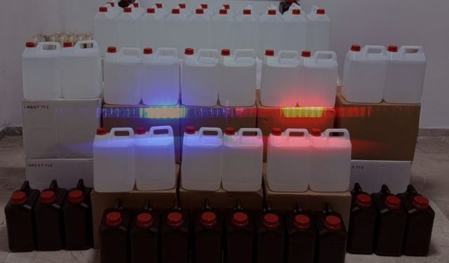 Antalya'da 500 litre kaçak etil alkol ele geçirildi
