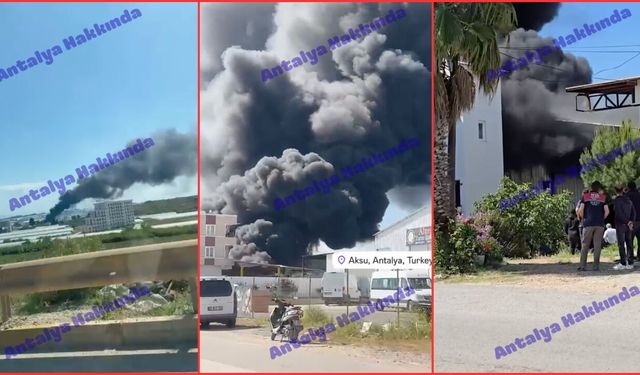 Antalya depo yangını paniğe neden oldu! İşte o anlar