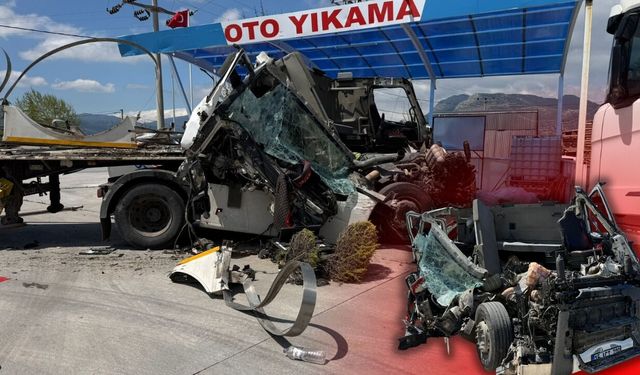 Burdur'da TIR kamyona çarptı: 1 kişi yaralandı!