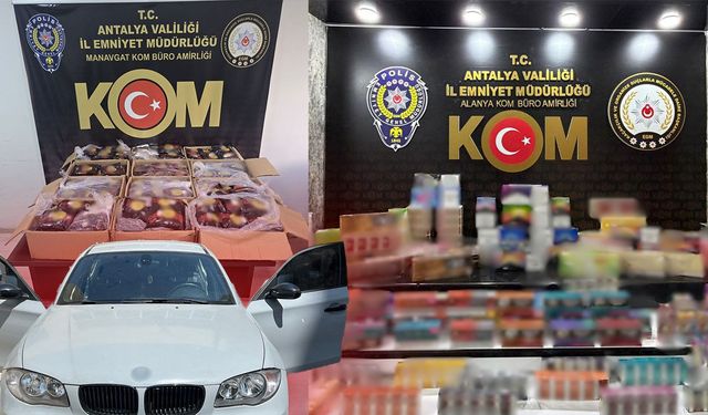Antalya'da kaçakçılık operasyonu: Silah ve kaçak ürünler ele geçirildi