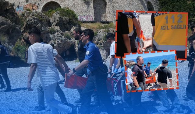 Antalya'da arkadaşını kurtarmak isterken boğulma tehlikesi geçirdi!