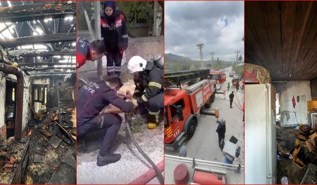 Burdur’da 1 kişinin etkilendiği yangından kedi kurtarıldı!