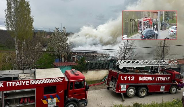 Isparta'da iki katlı evde yangın!