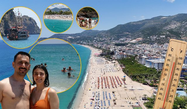 Alanya'da yaz yoğunluğu başladı: Kleopatra Plajı ve tekne turları tatilcilerle doldu
