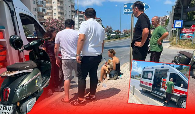 Antalya'da motosiklet devrildi: Sürücü ve yolcu yaralandı