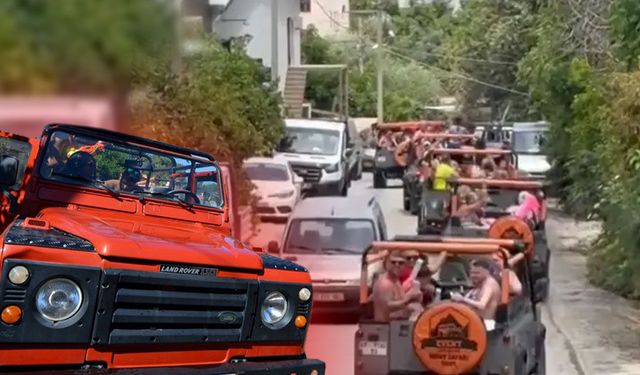 Antalya'da trafiği tehlikeye atan safari araçlarına ceza yağdı!