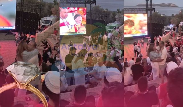 Antik tiyatroda büyük sürpriz! Milli maç öncesi mutluluğa 'evet' dedi
