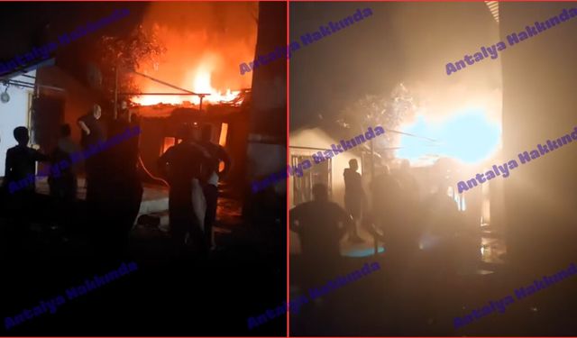 Antalya’da müstakil ev alevlere teslim oldu! İşte o anlar