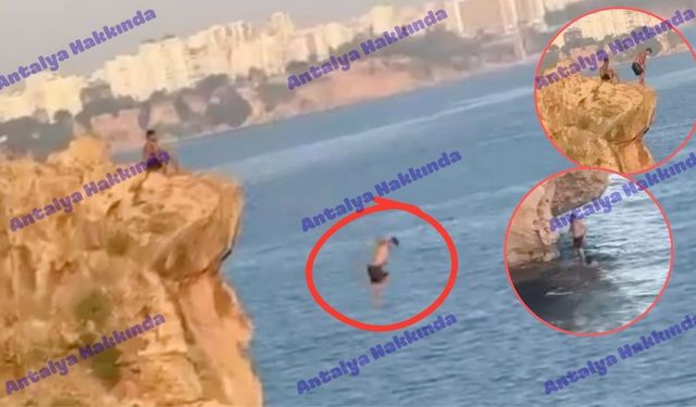 Antalya'da varyanttan denize atladılar! İşte o anlar