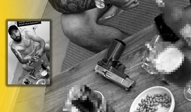 Cezaevi izninde silahla fotoğraf paylaştı yeniden cezaevine gönderildi!