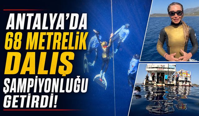 Şahika Ercümen, Antalya'da 68 metrelik dalışıyla Türkiye şampiyonu oldu