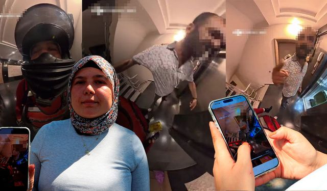 Antalya'da asansör tartışması karakolda bitti: O anlar kask kamerasında!