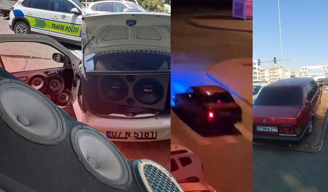 Antalya'da yüksek sesle müzik pahalıya patladı: Araçlar trafikten men edildi, ceza yağdı