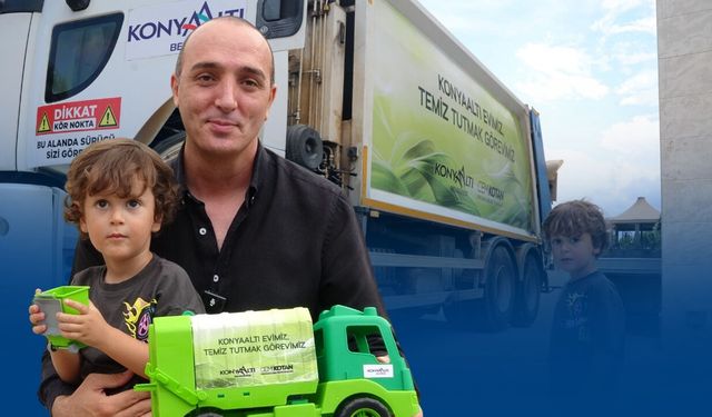 Antalya'da temizlik işçilerine her sabah el sallayan Arden hayaline kavuştu