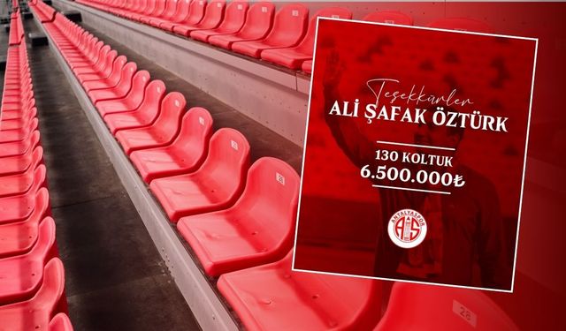 Eski başkan Ali Şafak Öztürk'ten Antalyaspor'a dev destek