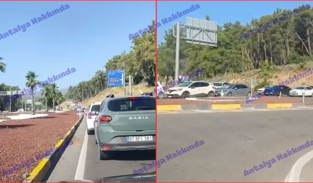 Antalya Phaselis yolunda kilometrelerce araç kuyruğu görüntülendi!