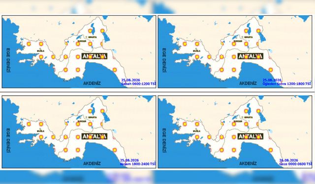 Antalya günlük hava durumu - 25.08.2026