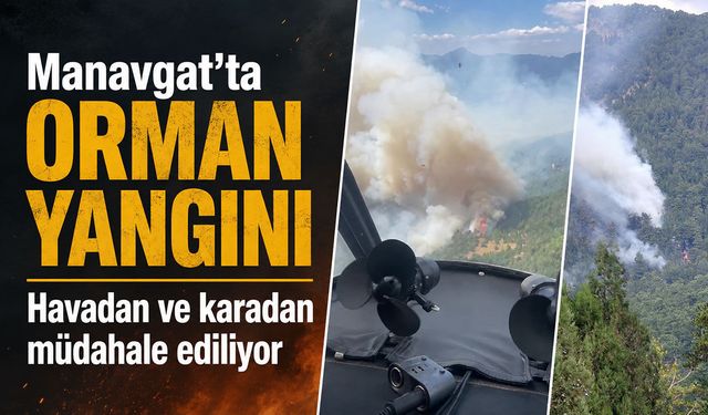 Manavgat'ta orman yangını! Havadan ve karadan müdahale ediliyor