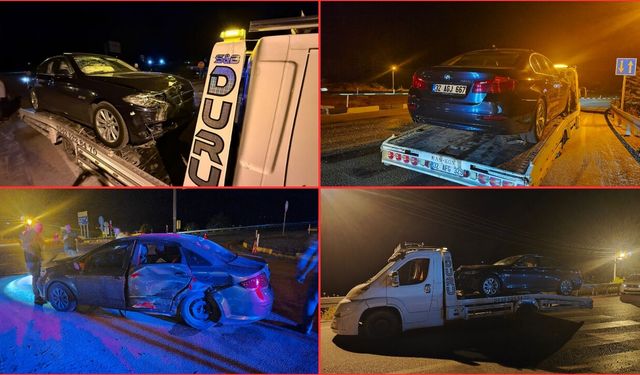Isparta'da kavşakta meydana gelen kazada 4 kişi yaralandı!